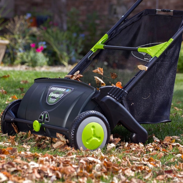 Earthwise 21-Inch Leaf & Grass Push Lawn Sweeper LSW70021 | Zoro